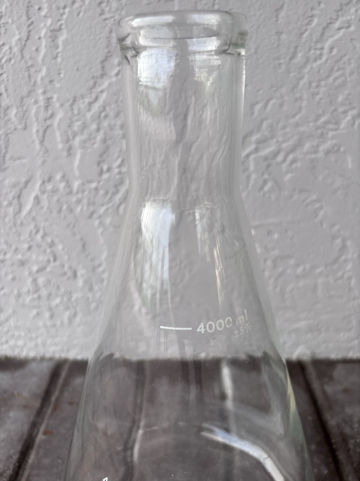 Pyrex No. 4980 Glass 4000 mL Erlenmeyer Beaker Flask
