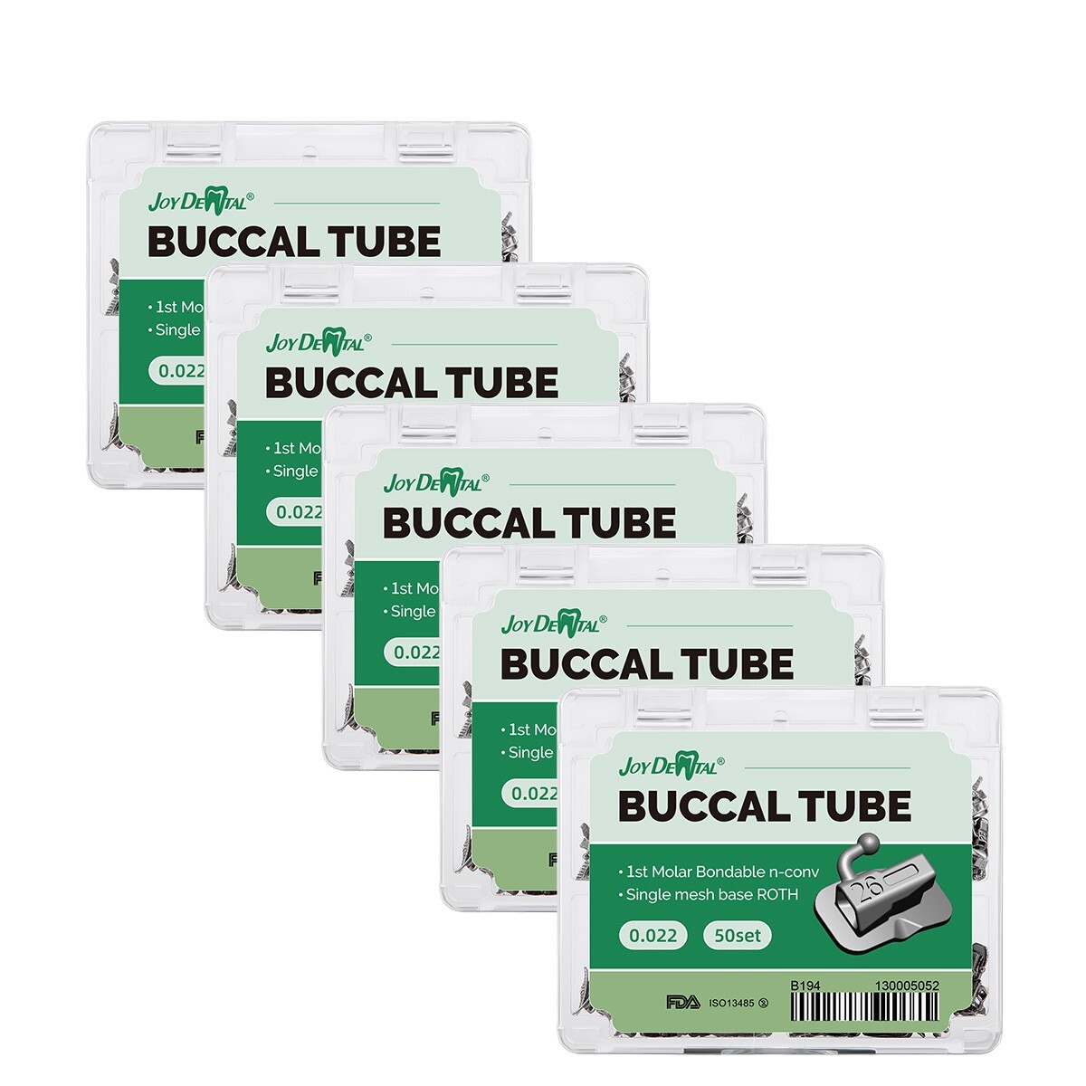 Dental Ortodoncia Tubos bucales de MBT 022 1er Molar Bondable Non-Convertible US