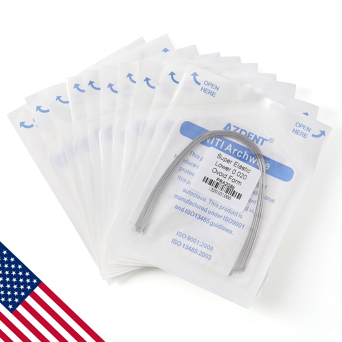Dental Orthodontic Arch Wire Round Super Elastic NITI Round Ovoid Form AZDENT