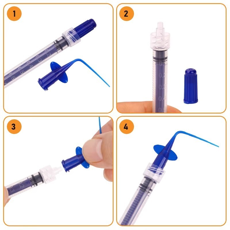 Dental Root Canal Therapy Endo Irrigation Syringe Disposable Syringe Needle Tips