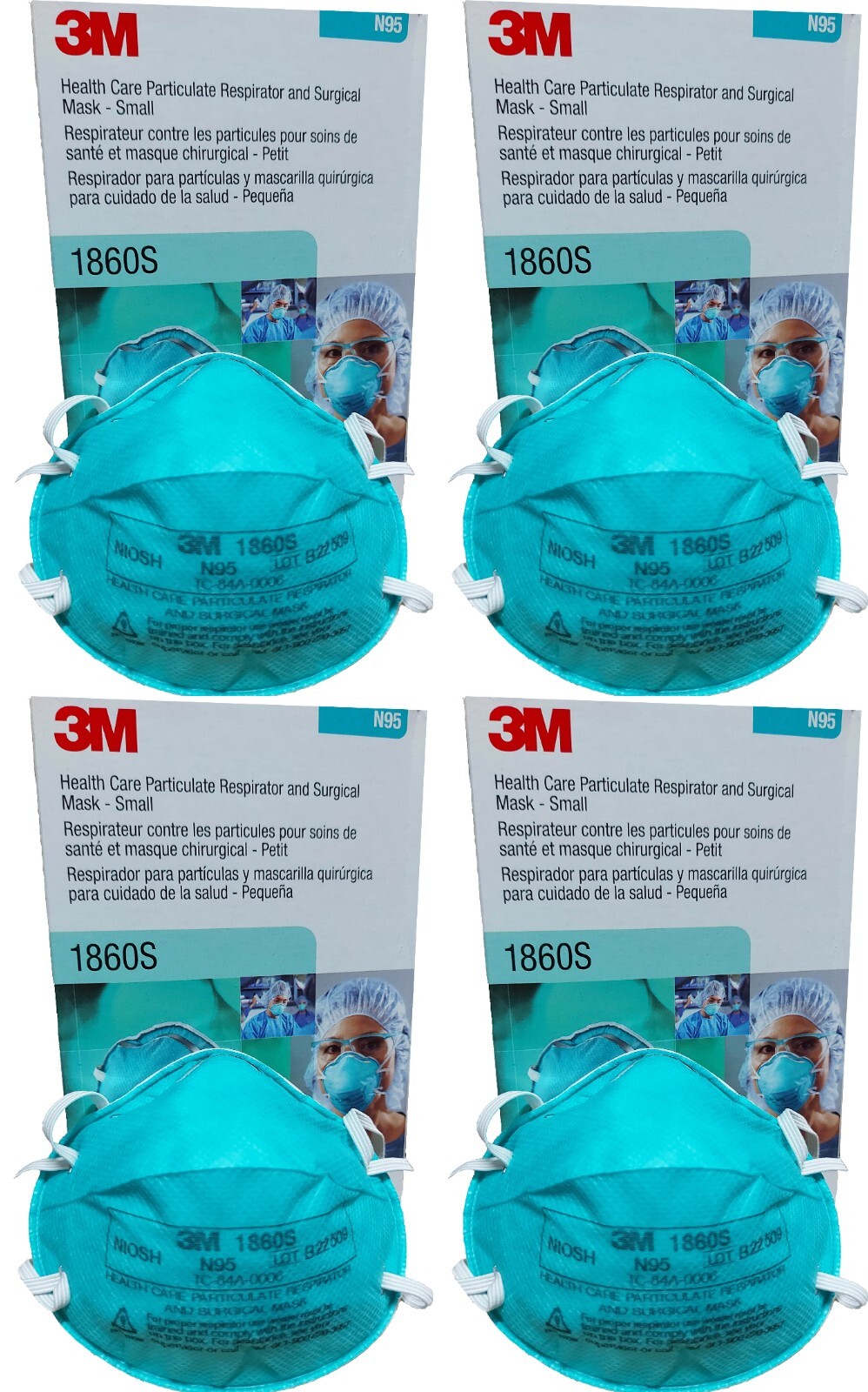 3M™ NIOSH Respirator & Surgical Mask Exp2027, 80 pcs (Child) 1860s N95 Authentic