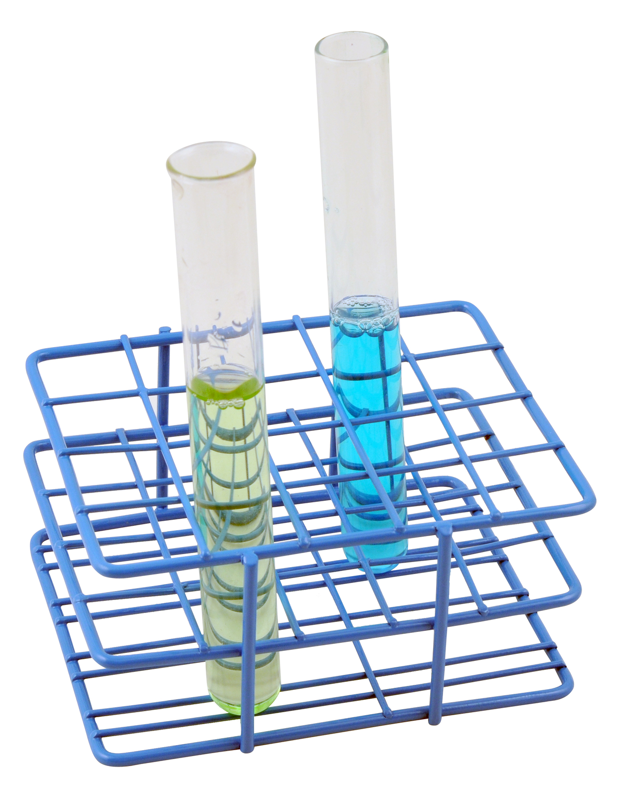 Eisco Blue Epoxy Coated Steel Wire Test Tube Rack, 20 Holes, 4 X 5 Format