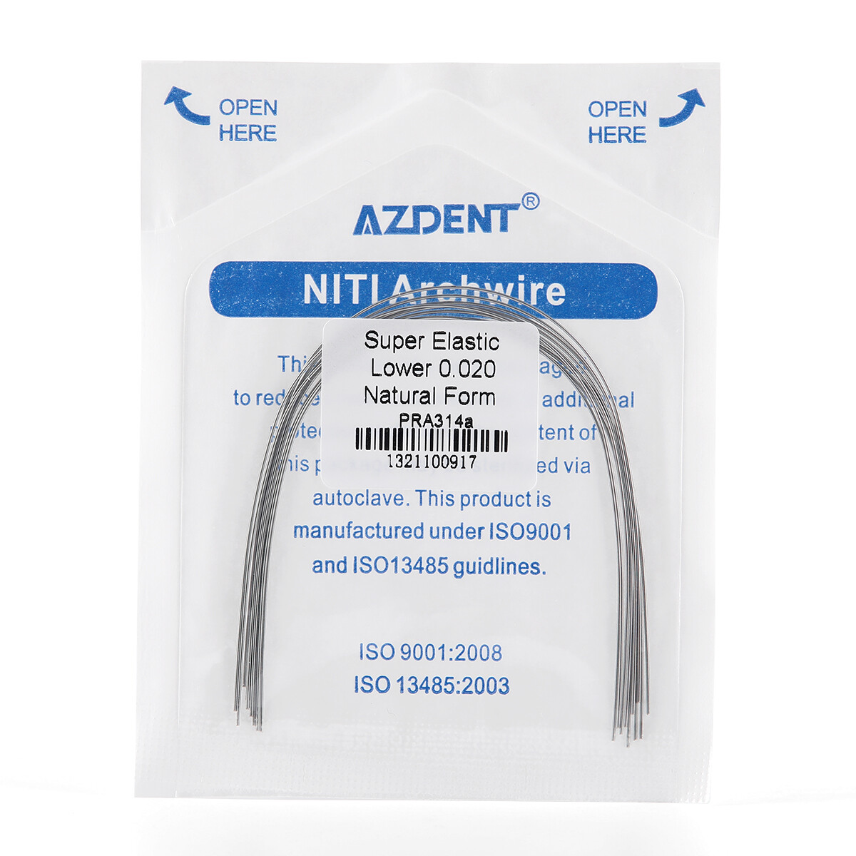 10Pcs/Pack Dental Orthodontic Super Elastic NITI Round Arch Wires Natural Form