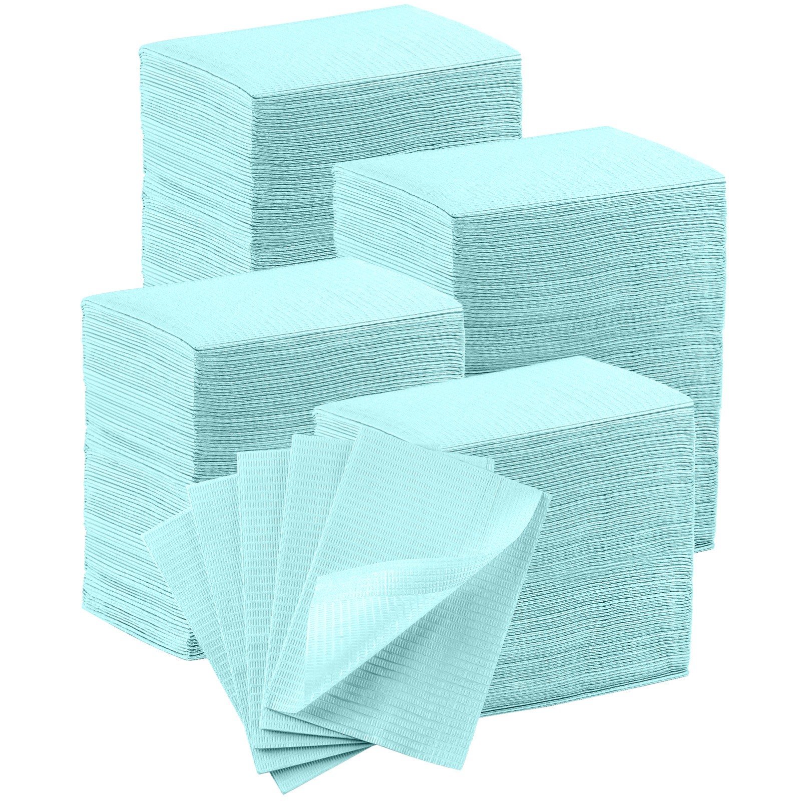 Blue Disposable Dental Bibs 3-Ply Medical Tattoo Towel 13″x18″-Up to 1000pcs