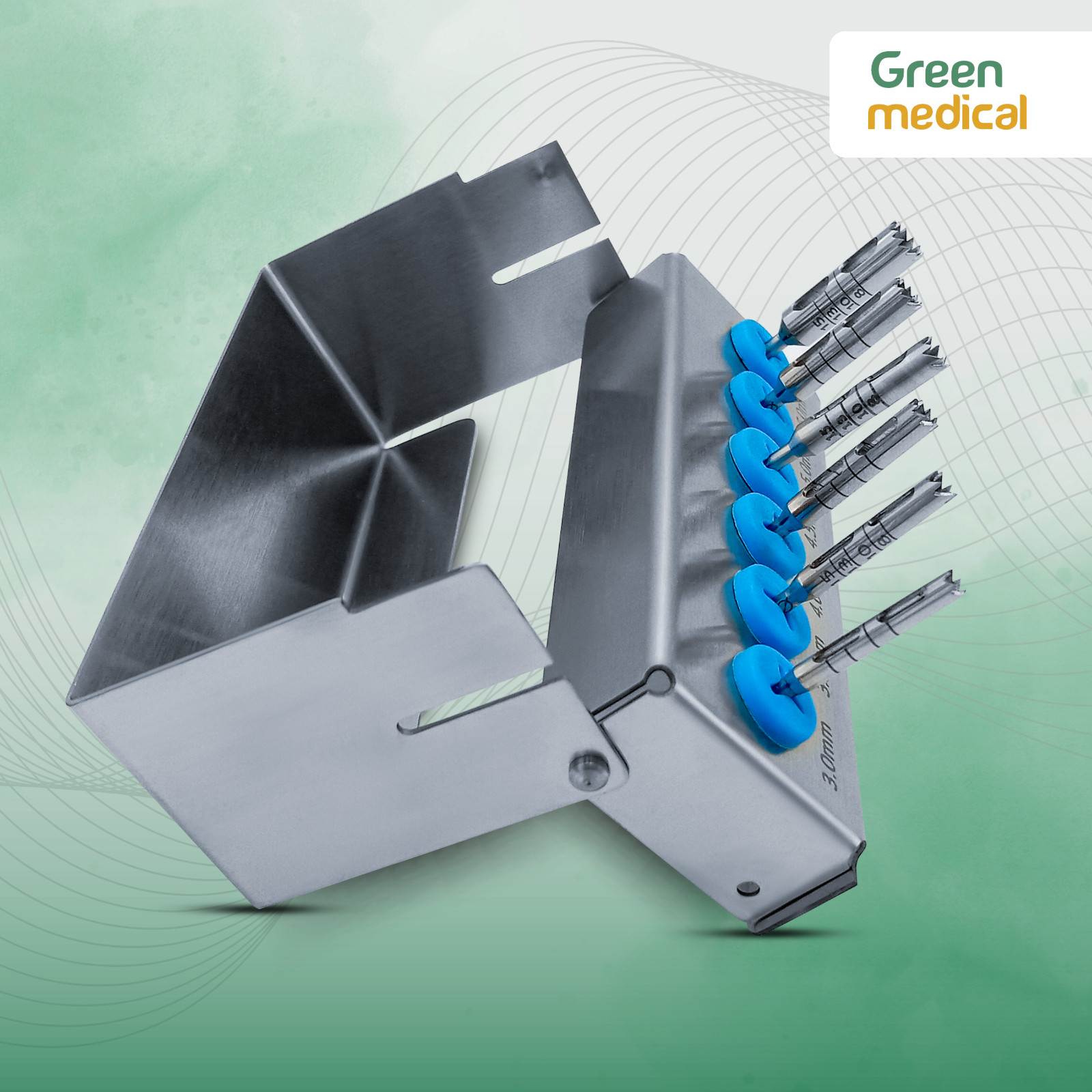 Dental Long Trephine Kit – Implant Extraction, Bone Cutting Tool Stainless Steel
