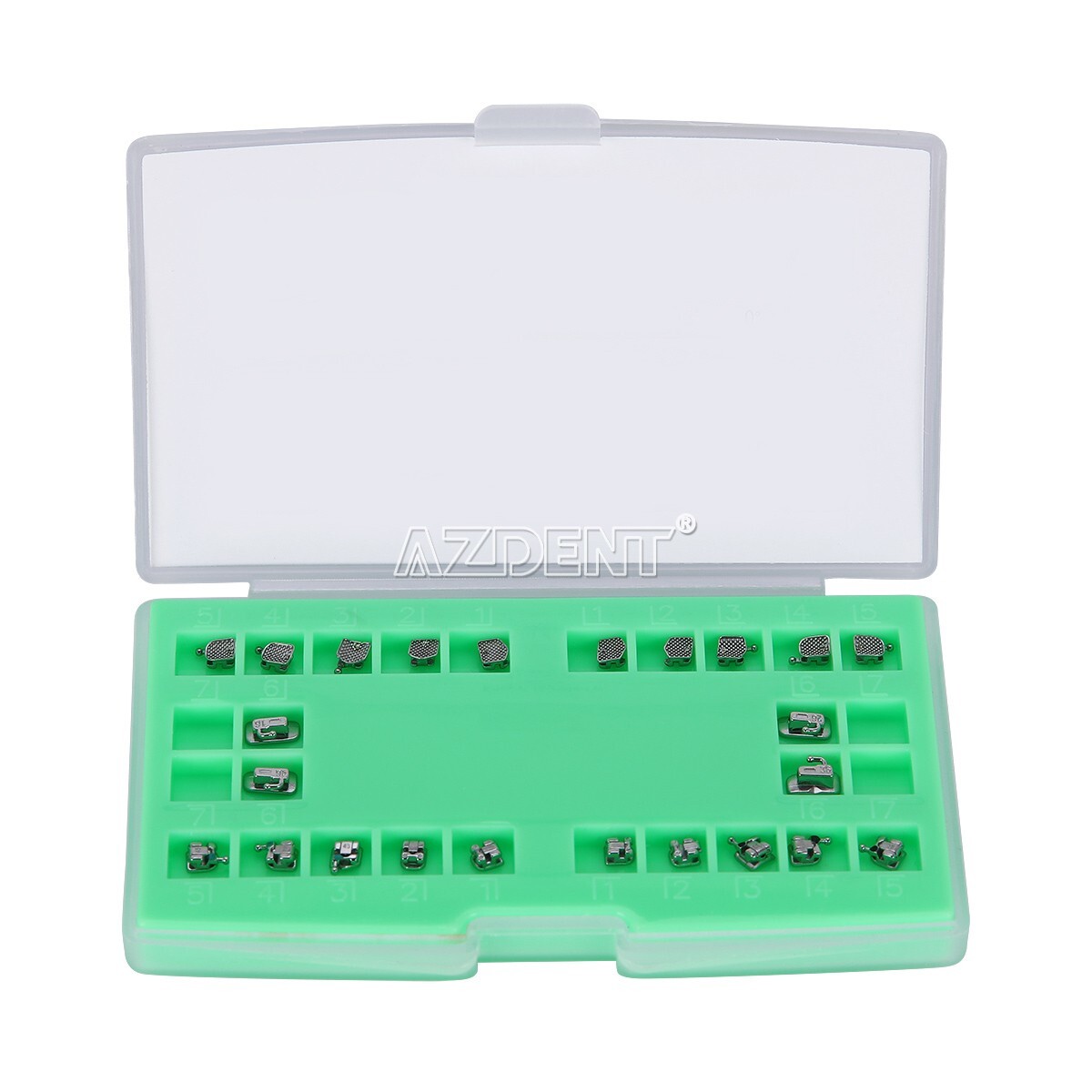 AZDENT Dental Orthodontic Self-Ligating Brackets Braces Roth MBT 022 Hooks 345