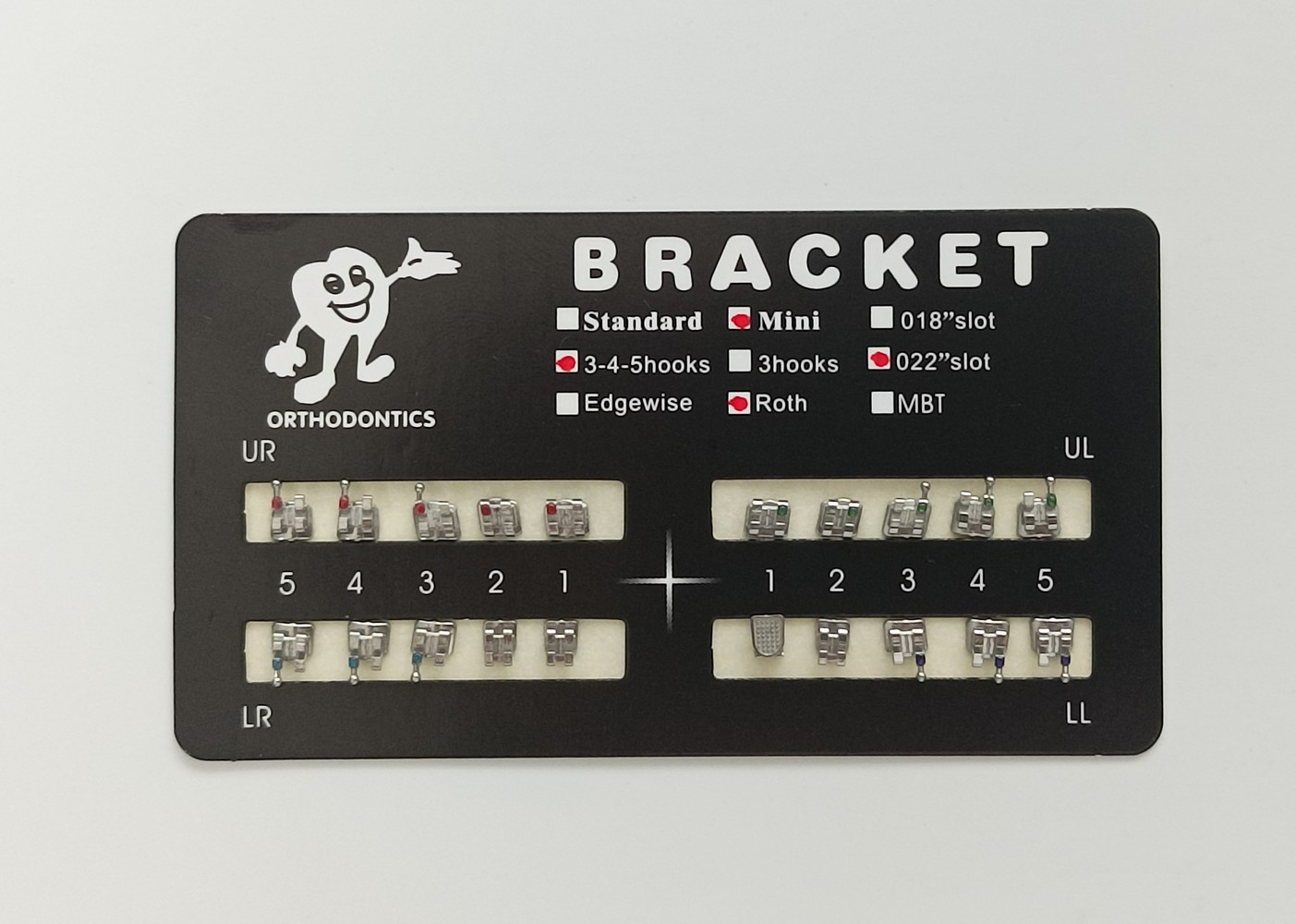 1-500Set Dental Orthodontic Metal MIM Monoblock Brackets Mini Roth 022 345 hooks