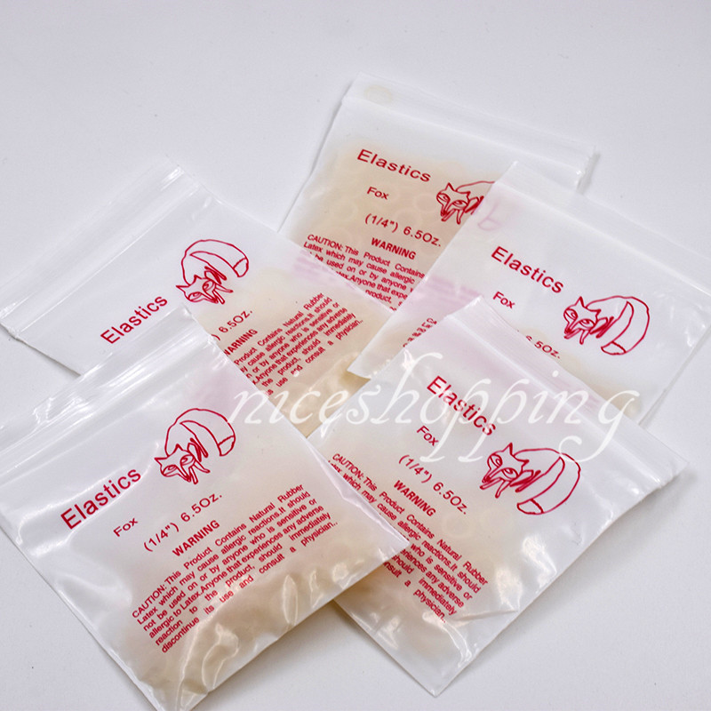 50 Packs Dental Orthodontic Elastic Rubber Bands 1/4” Fox 6.5 oz ZOO Fox