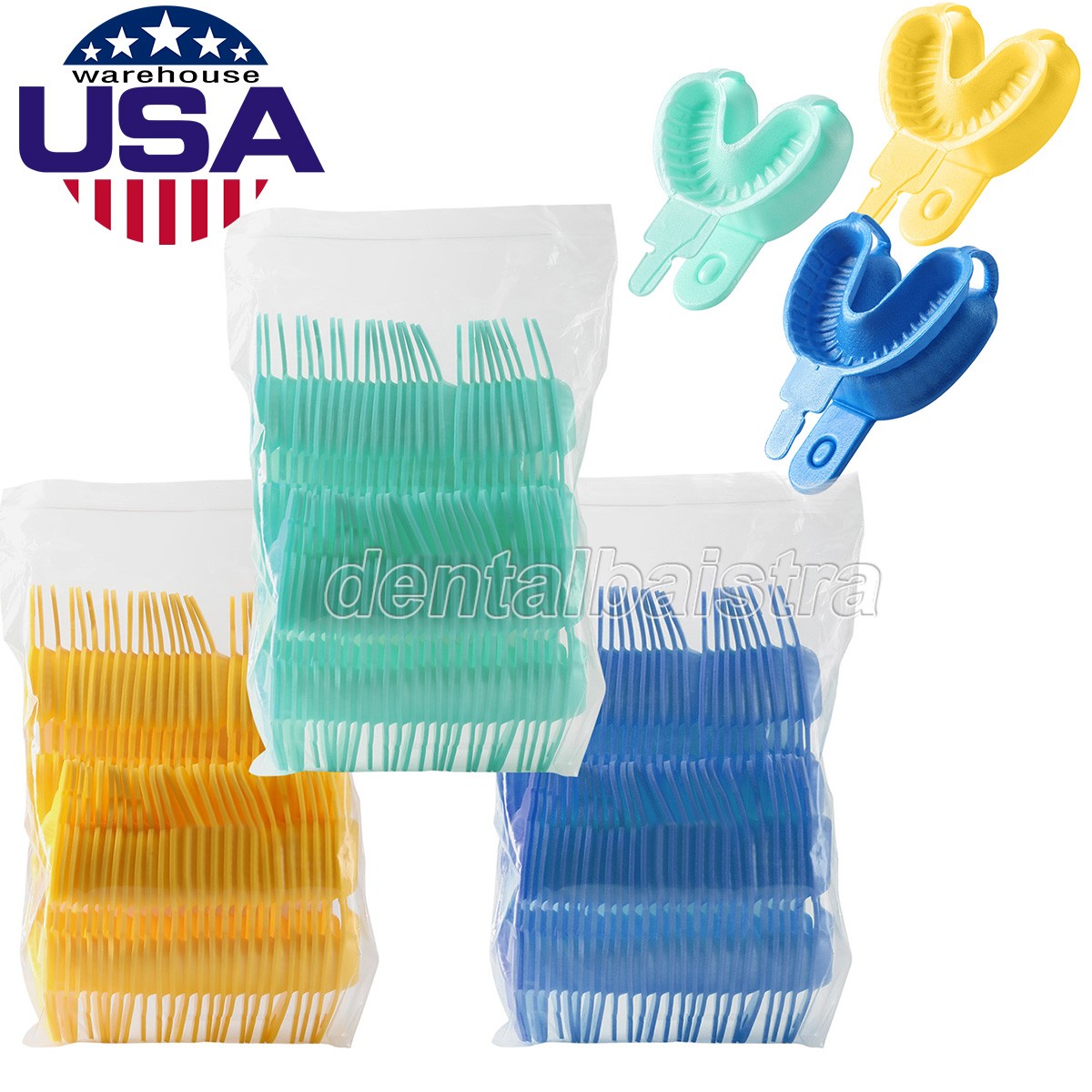 Dental Disposable Fluoride Foam Trays Materials Dual Arch Trays For Gel or Foam