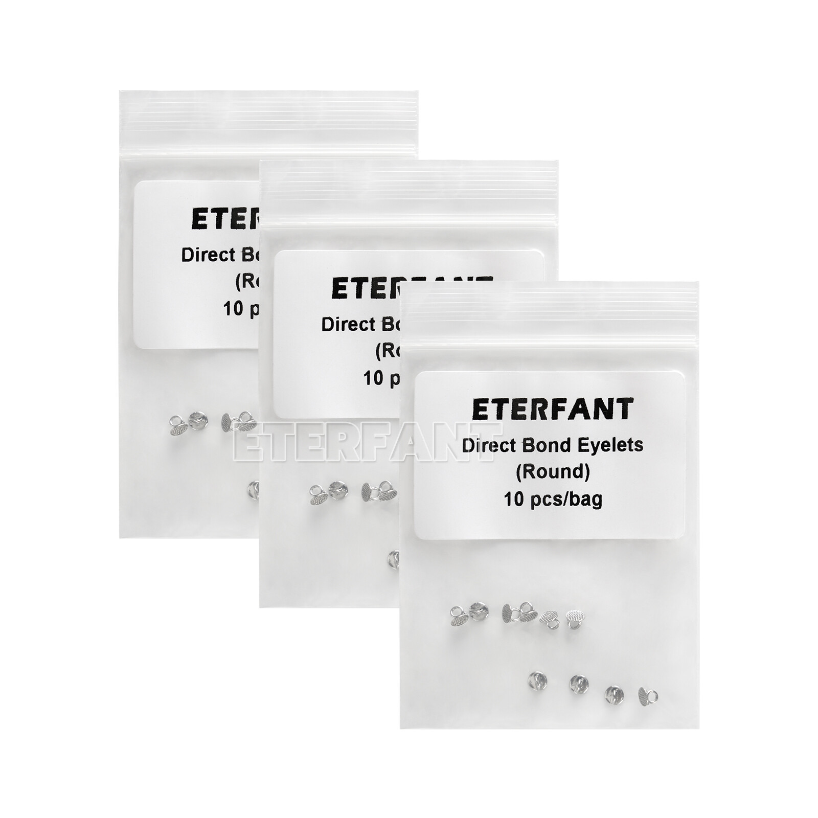 10PCs ETERFANT Dental Orthodontic Lingual Buttons Direct Eyelet Round Bondable