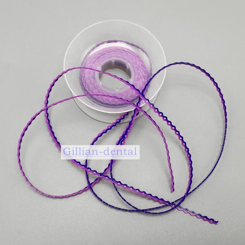 Dental Orthodontic Elastic Ultra Power Chains Rubber Band For Braces 2 Colors