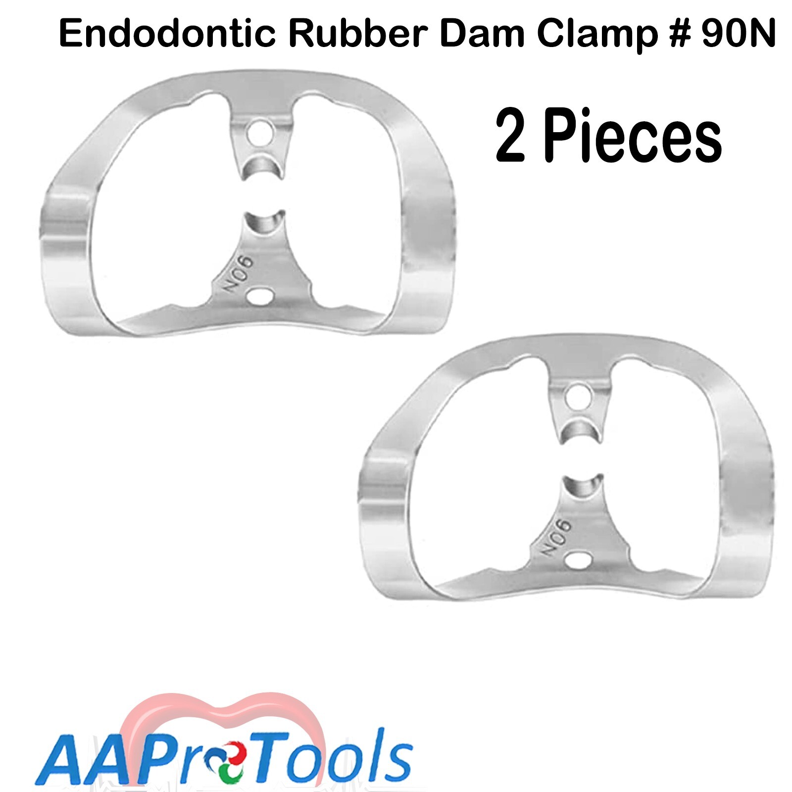 AA Pro: 2 pc Endodontic Rubber Dam Clamp # 90N Surgical Dental Instruments