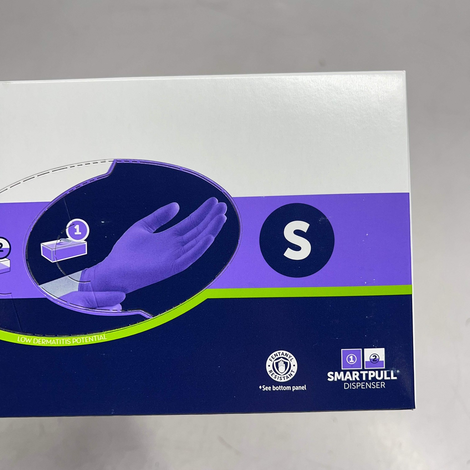 HALYARD (2 PACK, 100 EACH) Nitrile Exam Gloves Textured Fingertips Sz S 55081