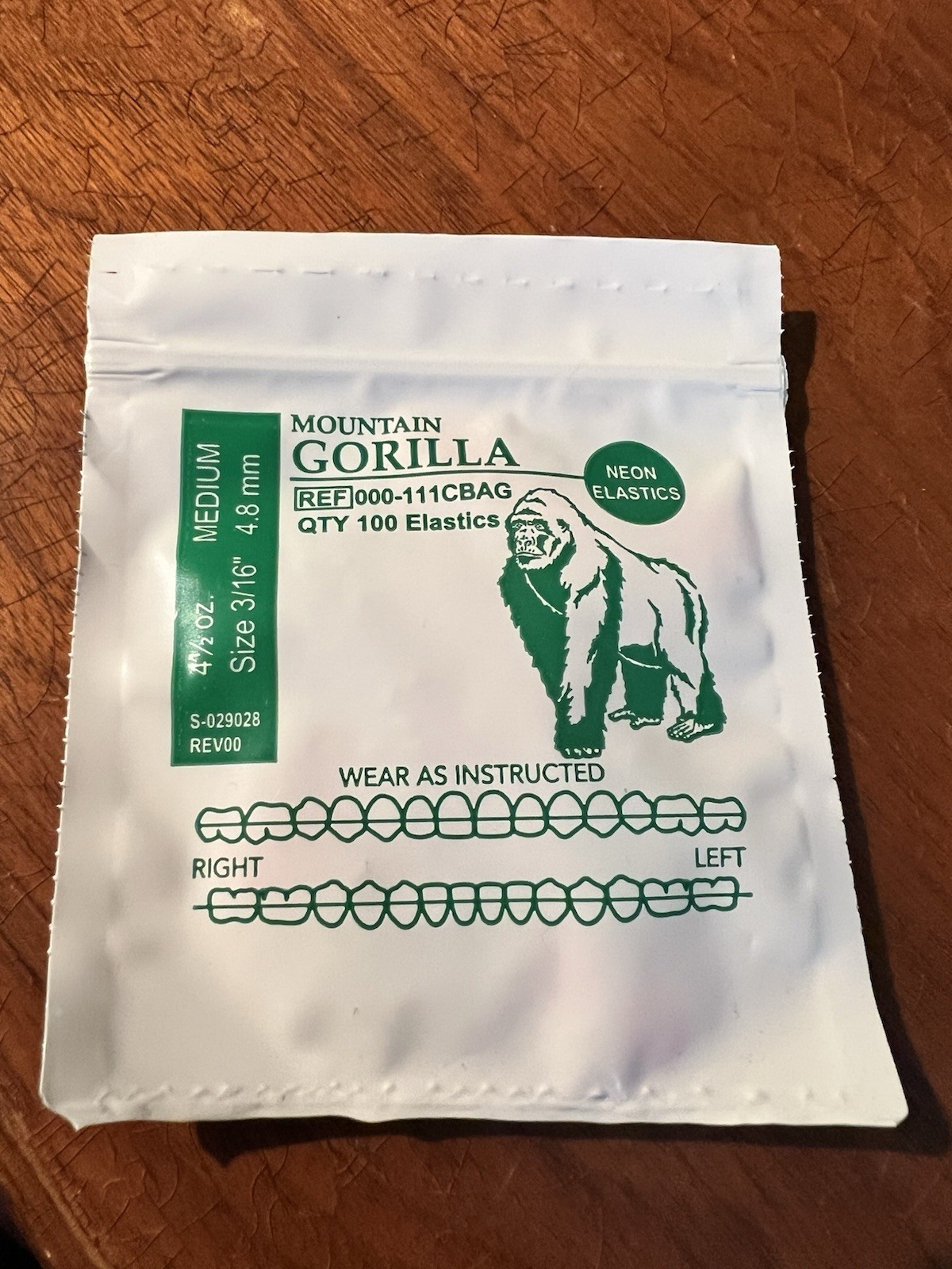 64 Bags Neon Mountain Gorilla American Orthodontics Elastics Dental Rubber Bands
