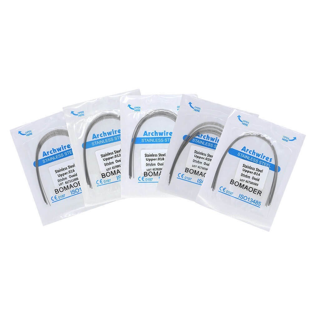 Orthodontic Arch Wire 0.012″ Upper – Stainless Steel Round 10pcs per Pack Bulk