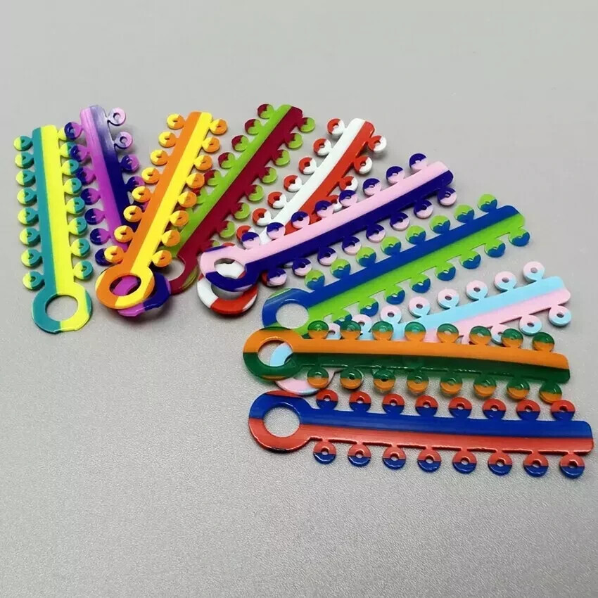 Dental Ligaduras elásticas para ortodoncia Braces Elastic Rubber Bands Assorted