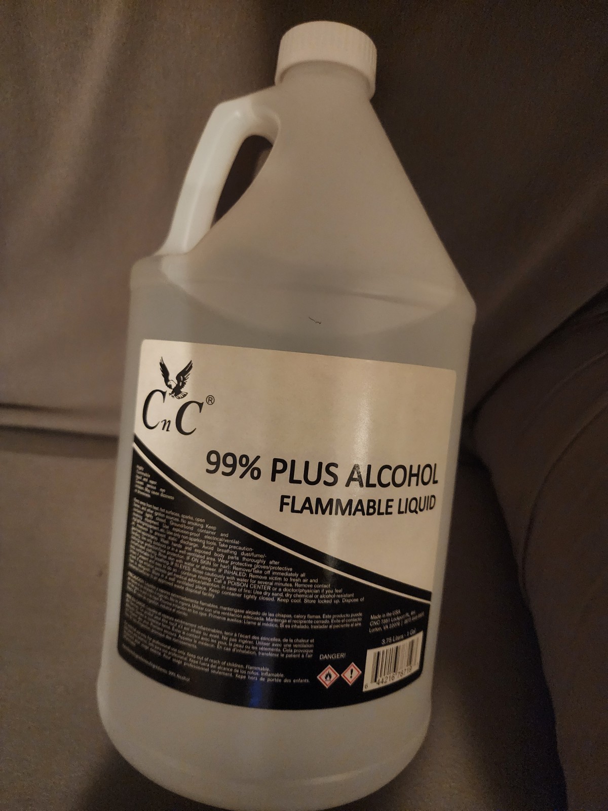 CnC 99% Plus Alcohol Flammable Liquid 3.78L Laboratory Cosmetology Use