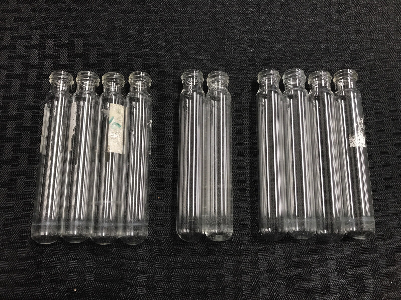 (10) Lab Glass 25mL Reusable Culture Tubes 20 x 125mm 18-415 Thread No Cap
