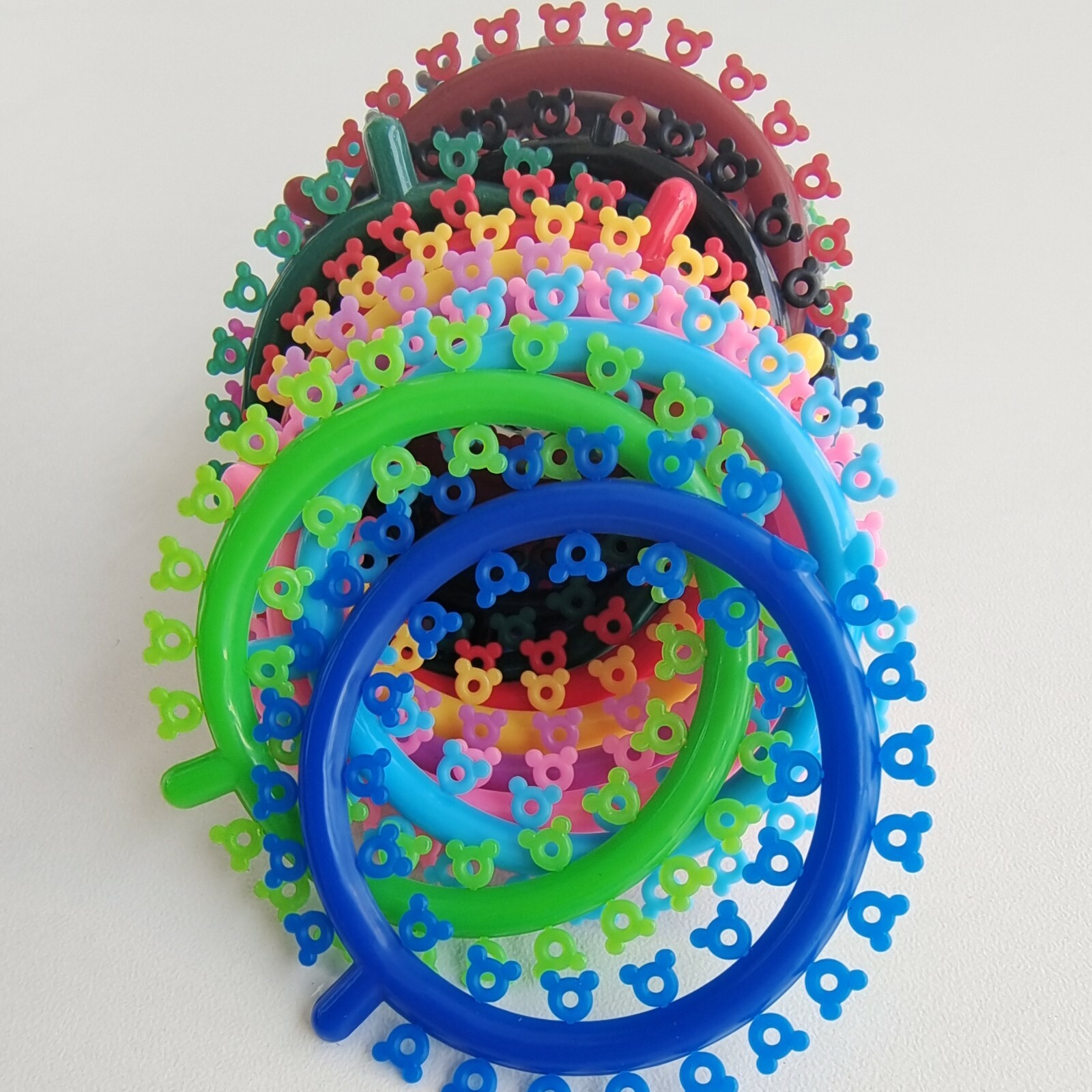 1000Pcs Dental Orthodontic Elastic Rubber Band Multi-Colored Mickey Ligature Tie