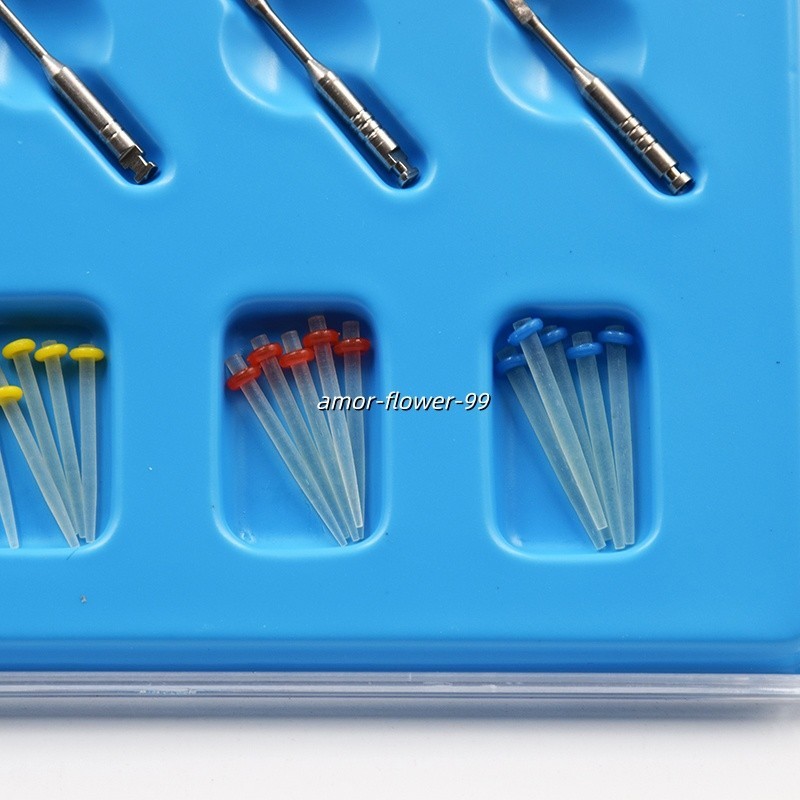 20 Pcs Dental Fiber Post Quartz Straight Post 1.0mm 1.2mm 1.4mm 1.6mm + 4 Drills