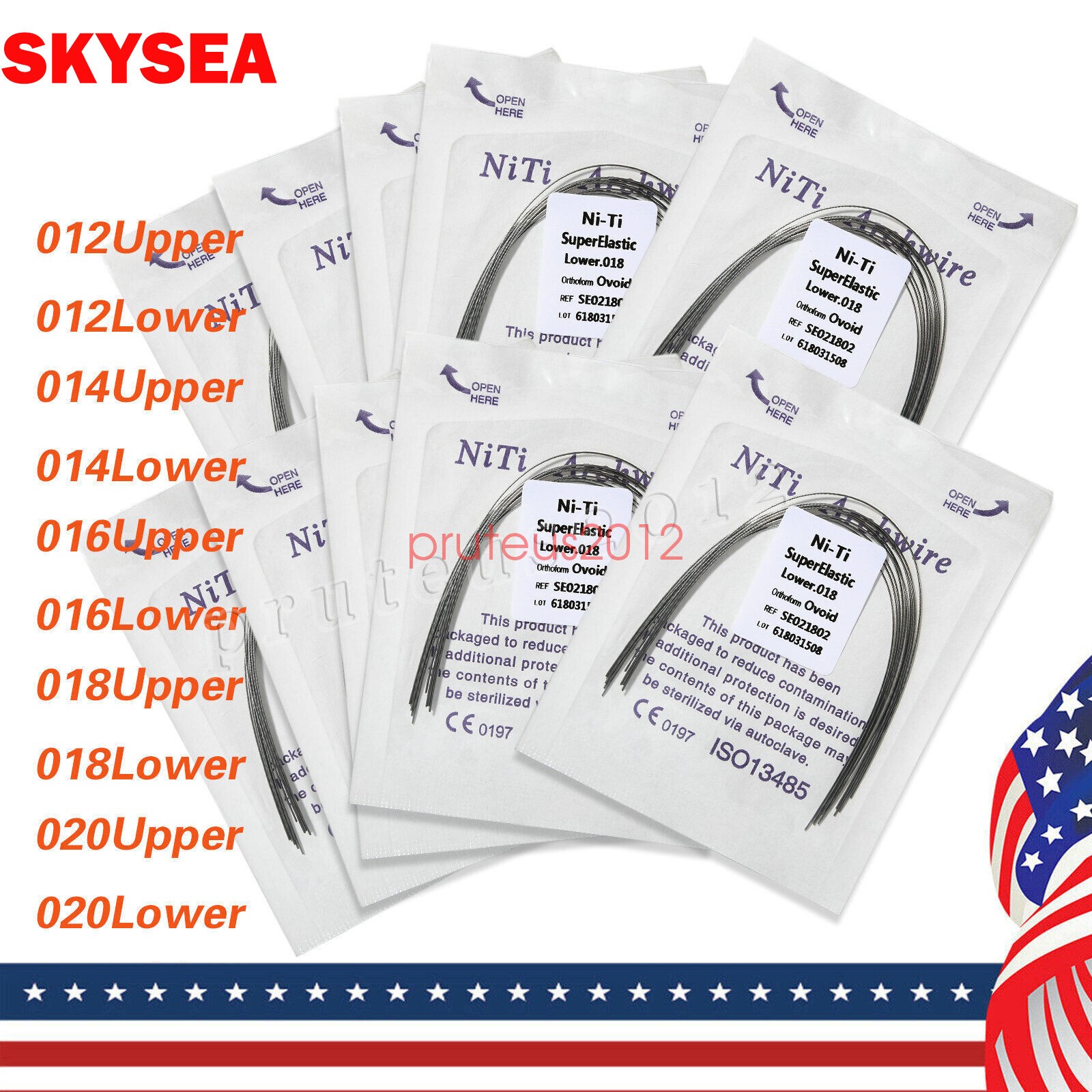 Dental Ortho Supper Elastic Niti Round Arch Wire 0.12/0.14/0.16/ 0.18/0.20