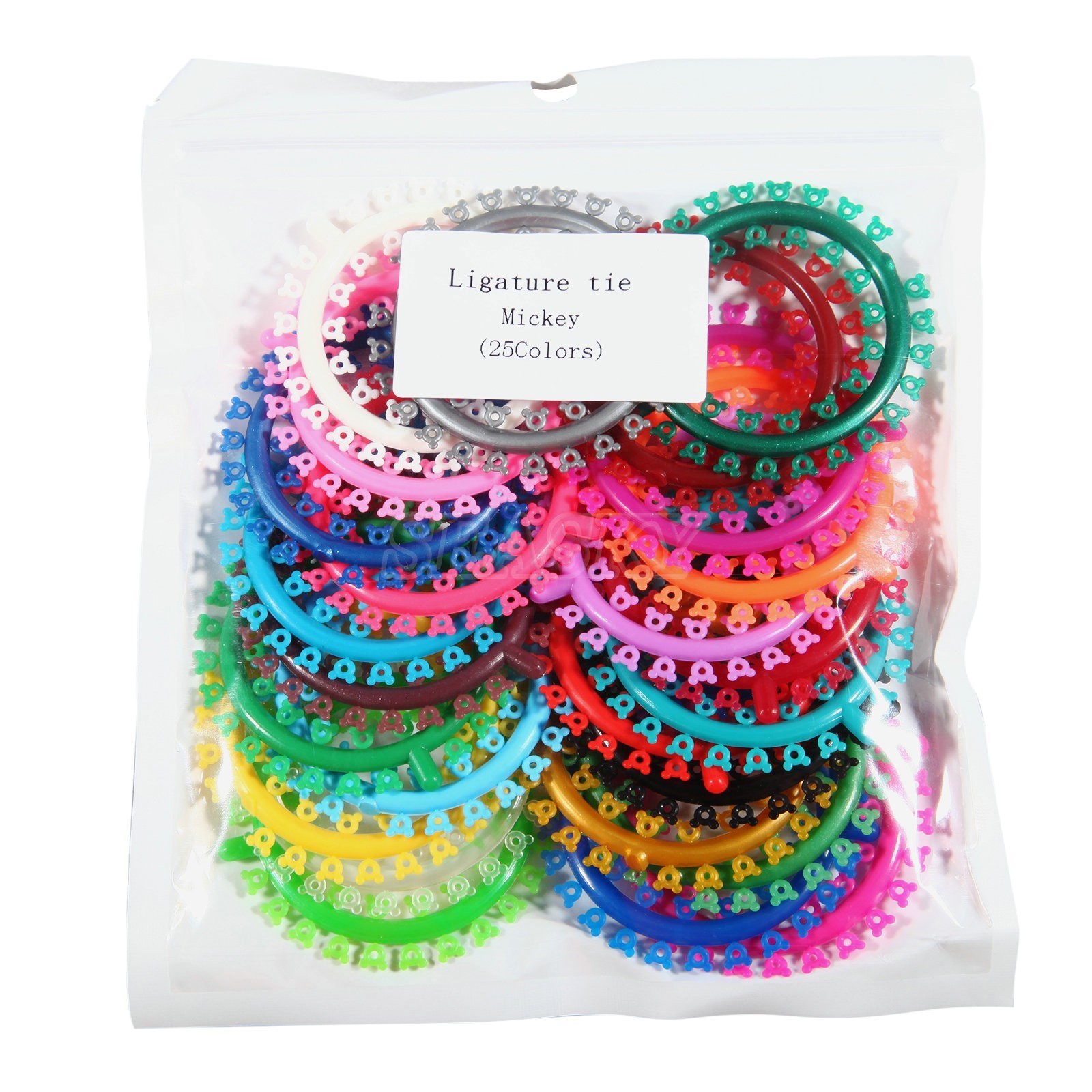1000 Pcs/pack Orthodontic Elastic Rubber Multi-Color mickey Ligature Ties Tie