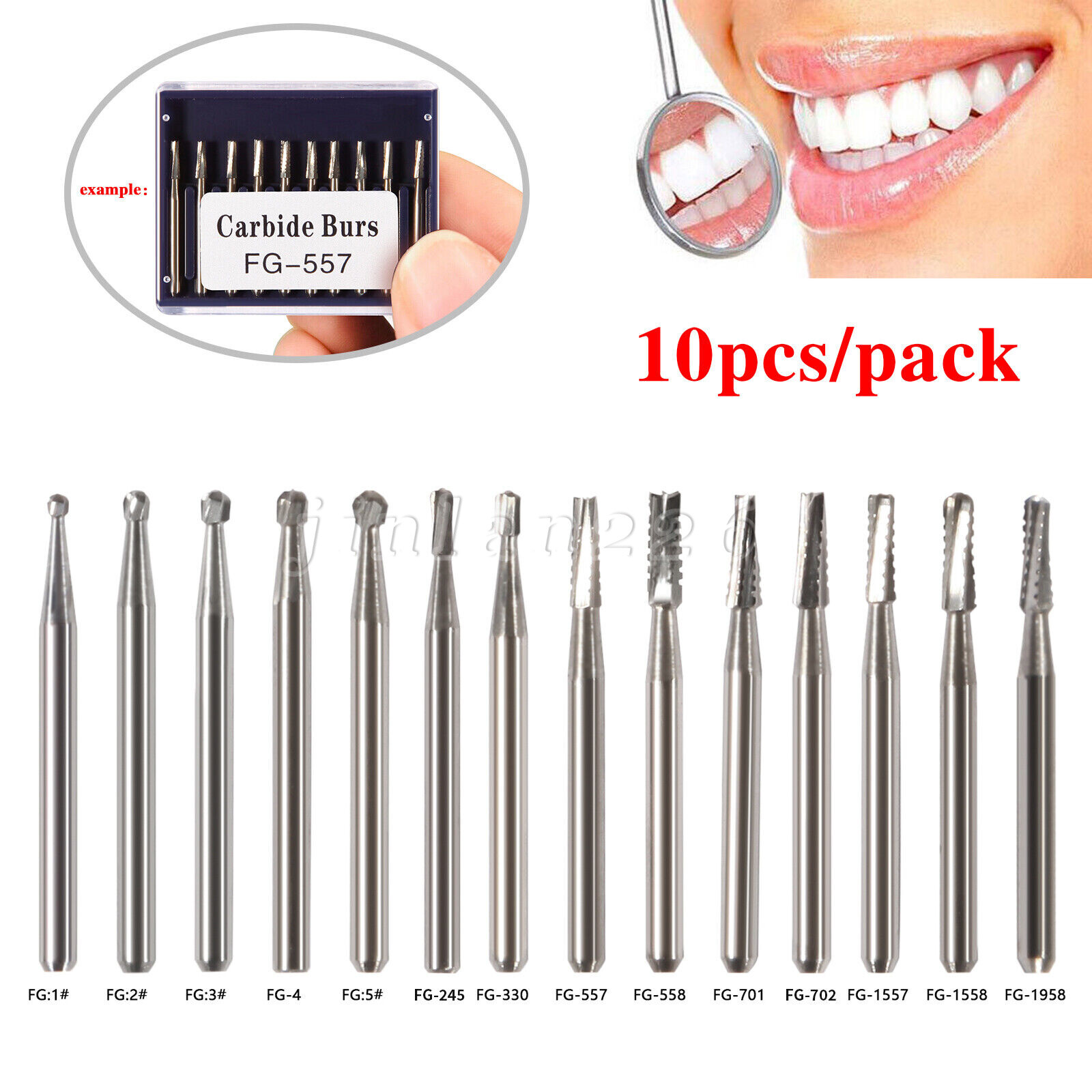 Dental Tungsten Carbide Tungsten Steel Burs for High Speed Handpiece