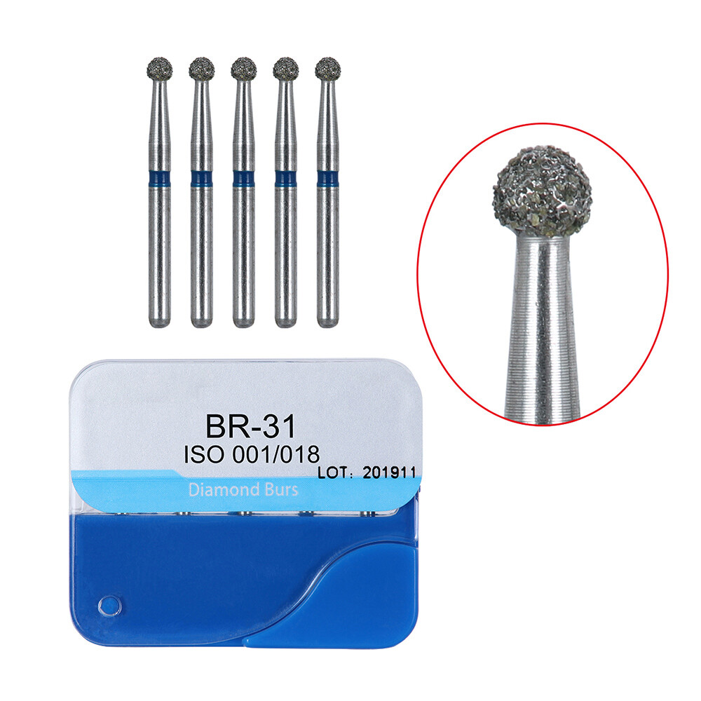 1000Pcs Dental Diamond Burs For High Speed Handpiece Medium FG 1.6MM 20Types