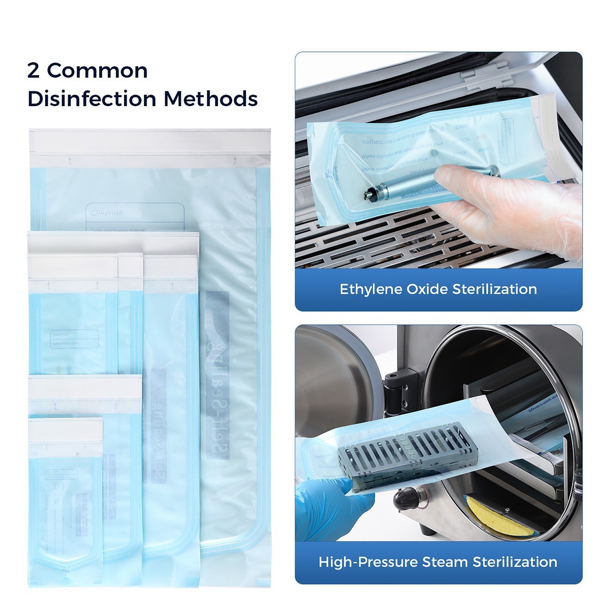 Self Sterilization Pouches Pouch Autoclave, Sterilizer Bags Dental Tattoo Nail