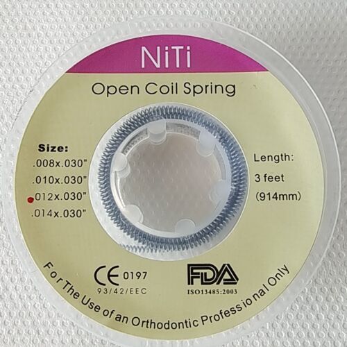 1Roll Dental Orthodontic Niti Open Coil Spring Spool .008/010/012/014 Inch 914mm