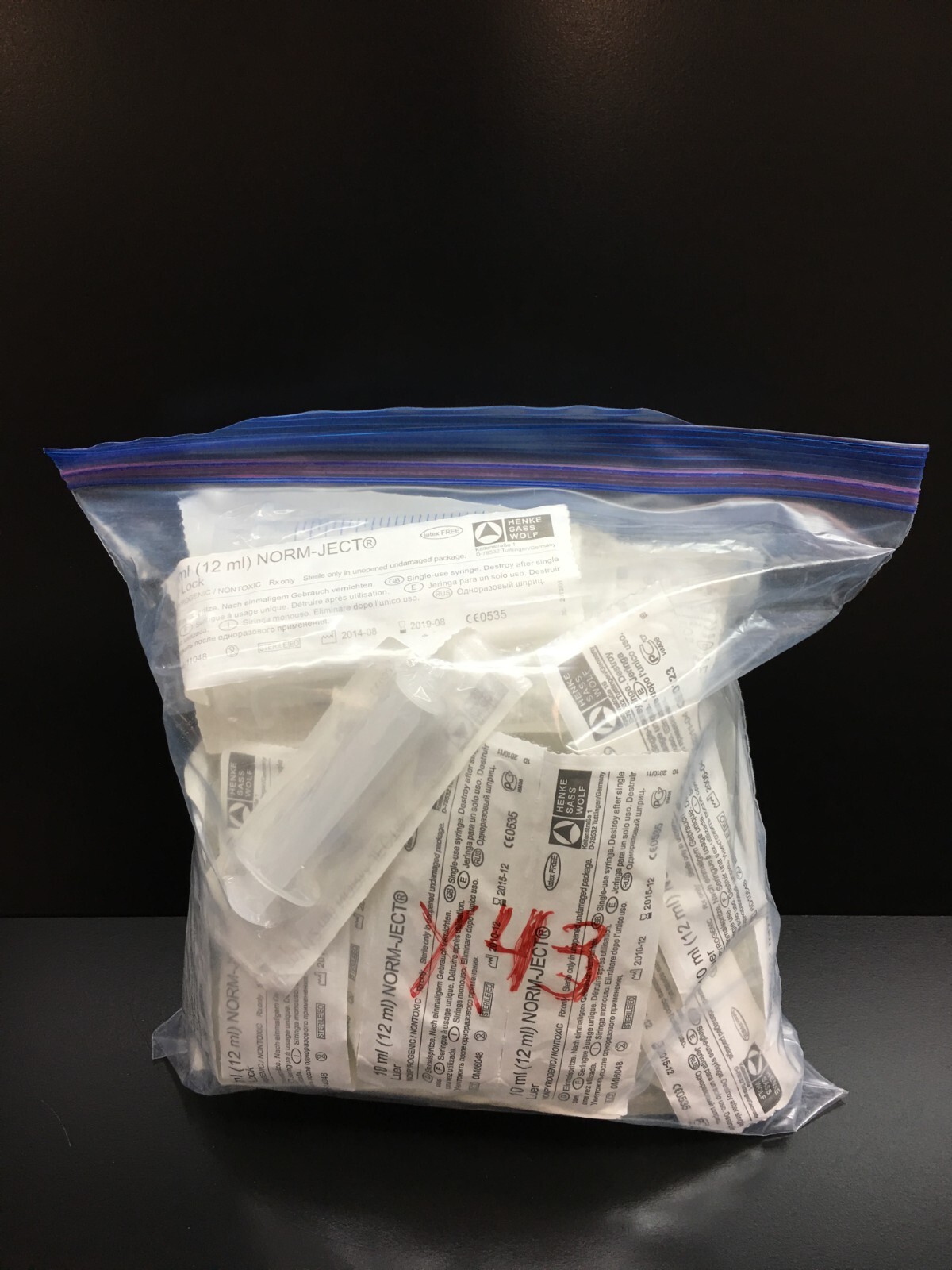 Henke Sass Wolf 10mL 12mL Norm-Ject Lier Lock Lot 43 PCS