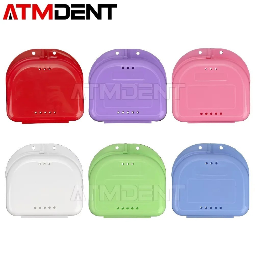 1PC Denture Case Retainer Box Dental Braces Storage Holder with Vent Holes