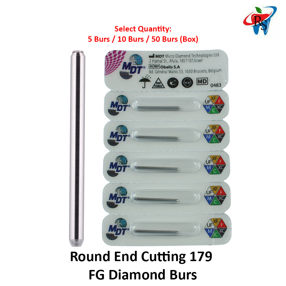 Dental MDT FG Round End Cutting 839 179 FG Diamond Burs Ø1.6mmX1.5mm