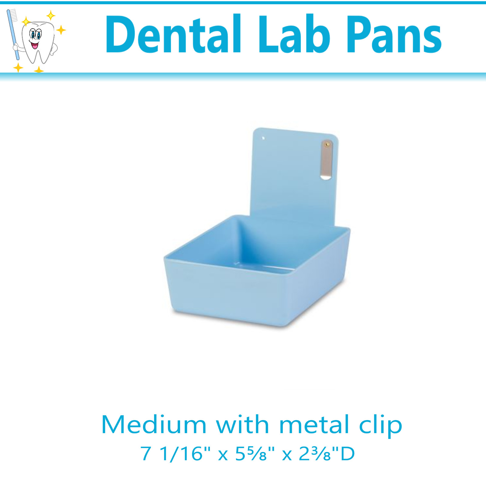 NEW DENTAL LABORATORY WORKING CASE PAN TRAY WITH CLIP – Medium – CHOOSE COLOR