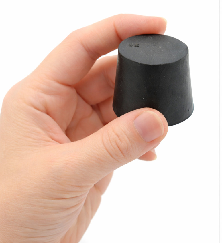 #6 Solid Rubber Stopper No Hole Lab Flask Bottle Tube Tapered Plug Seal Cap