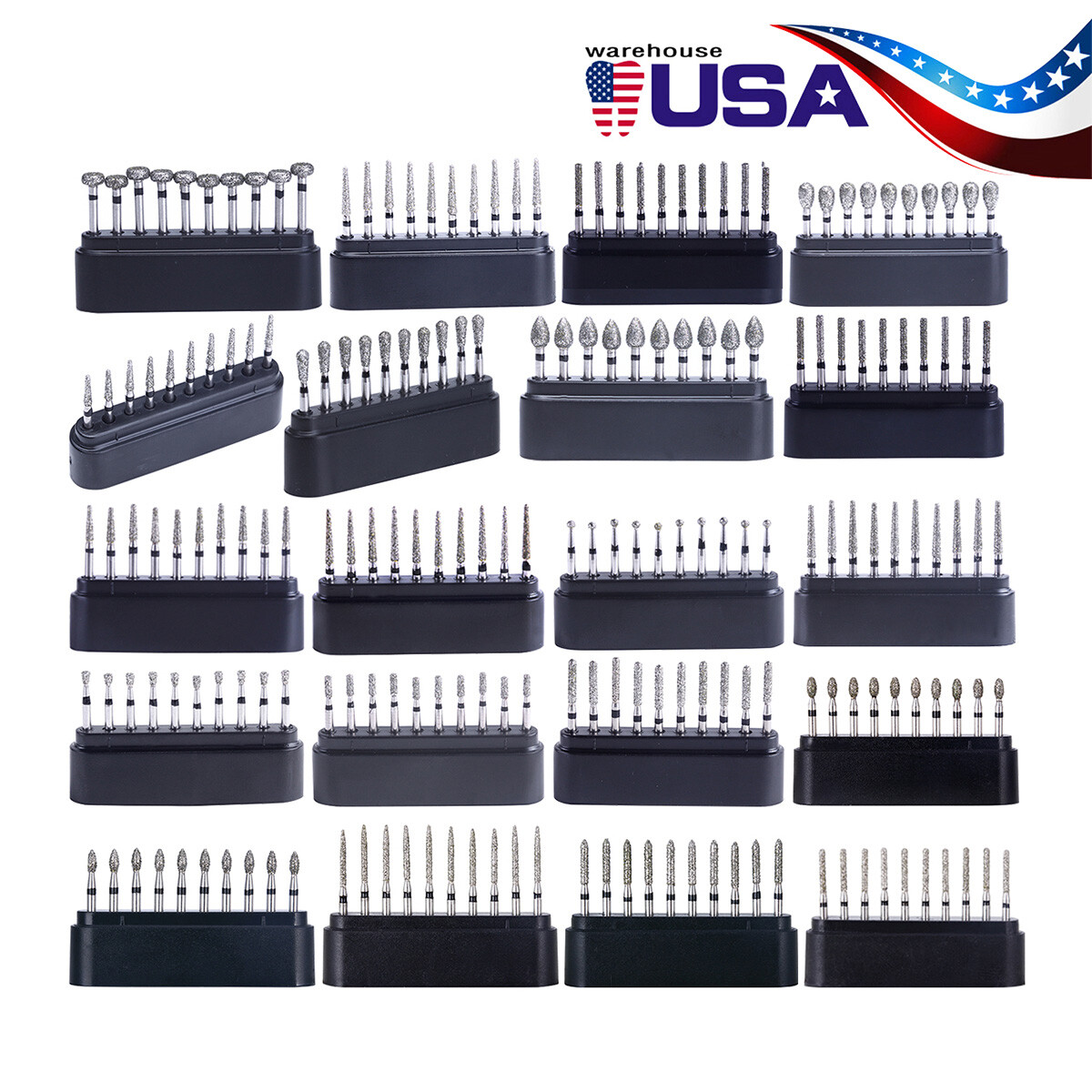 10 Pcs AZDENT Dental Diamond Burs FG Burs Super Coarse for High Speed Handpiece