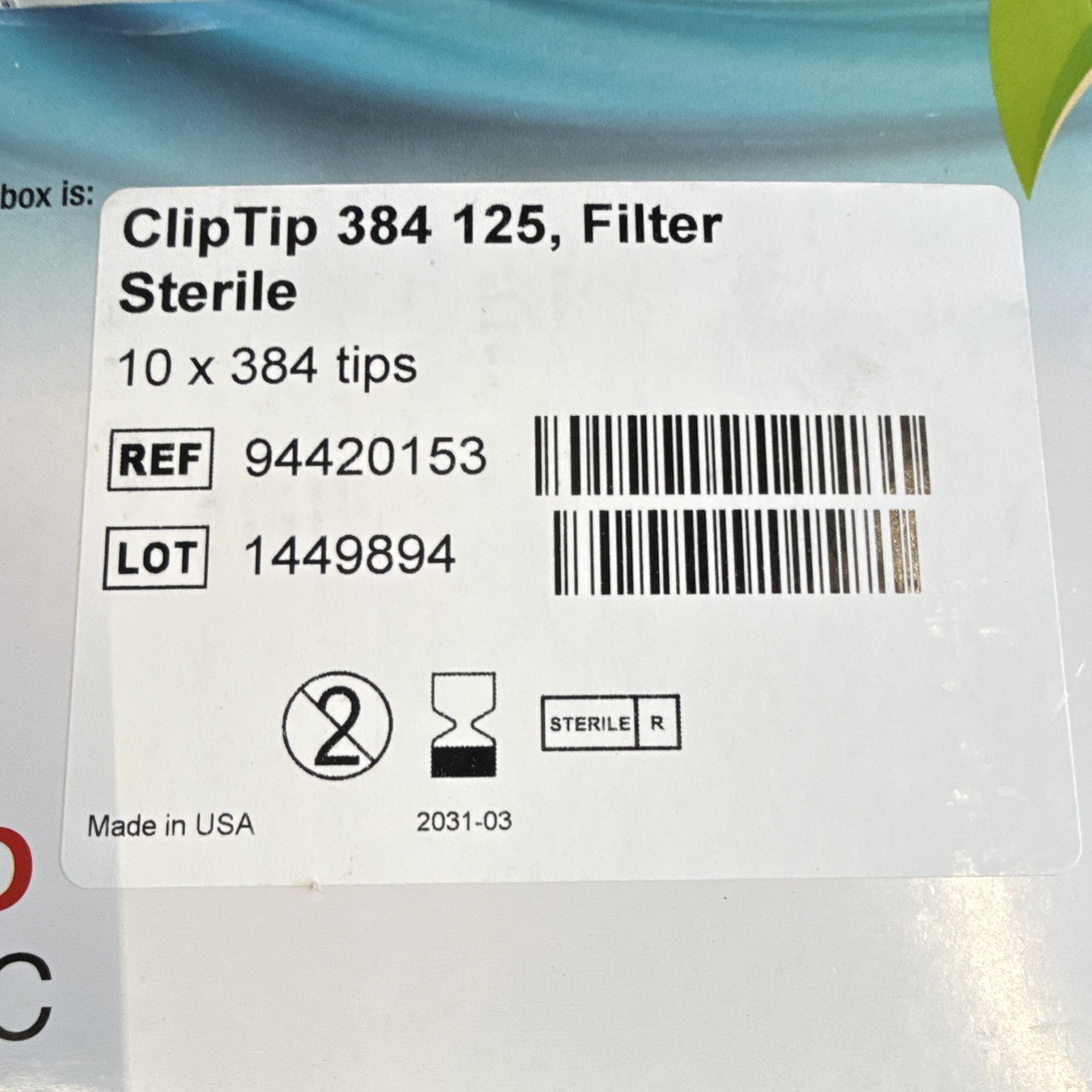 Thermo ClipTip 384 125uL Sterile Filter Micropipette Tips 94420153
