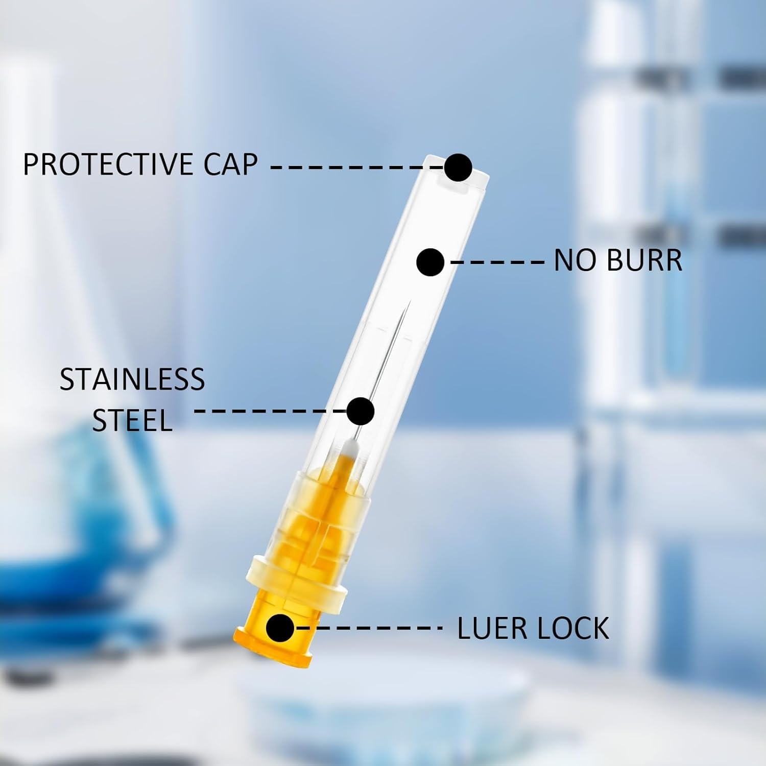High-Quality 100 pcs 25 Ga 25mm Needle Set – Secure Connections for Measurement