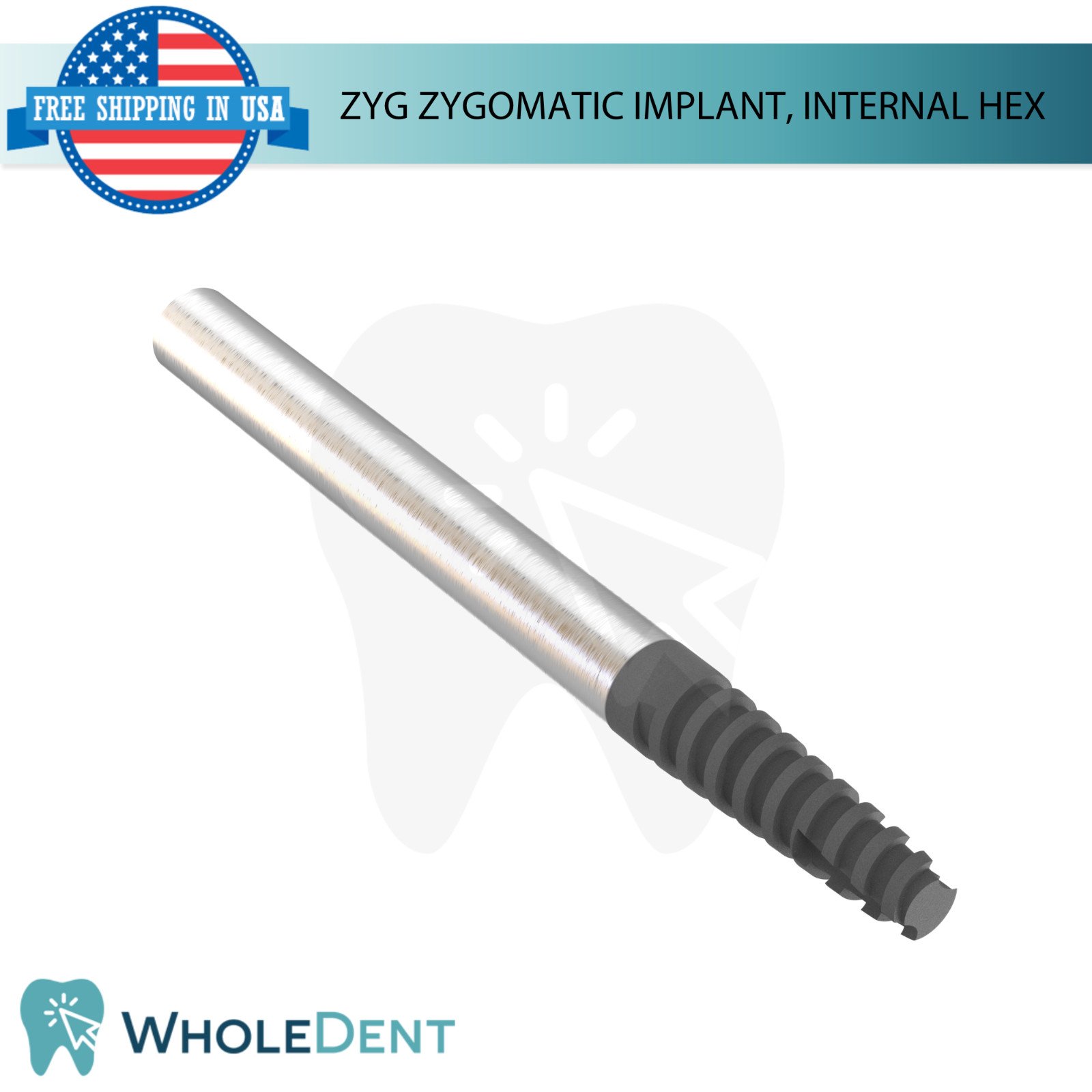 Dental ZYG Zygomatic Fixture Ø4.2mm Int Hex 2.42mm System RBM Titanium