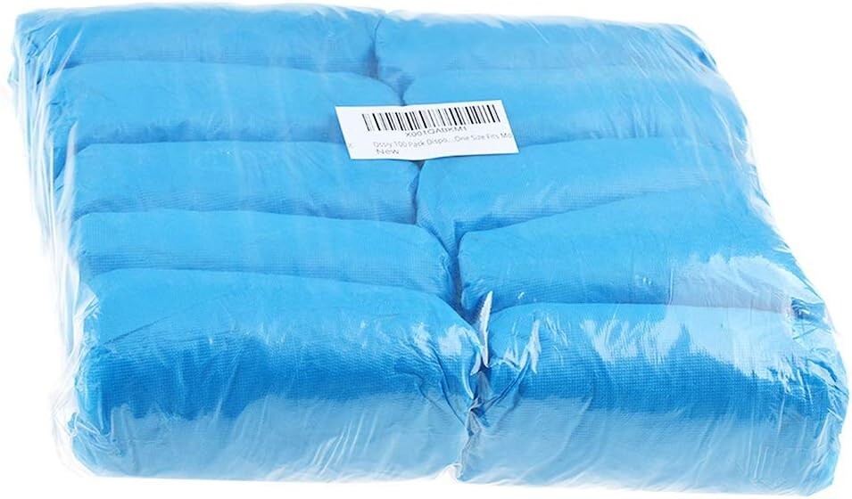100Pcs (50 Pairs) Non-Woven Fabric Disposable Shoes Covers Elastic Band