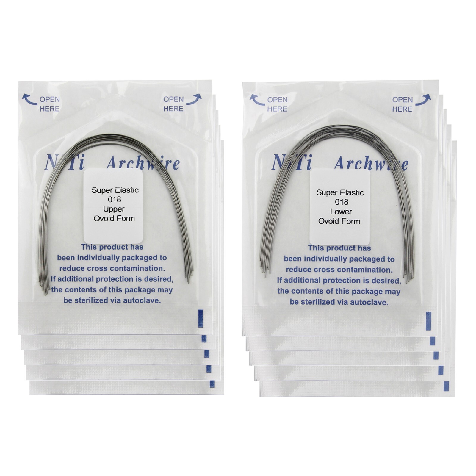 100pcs Dental Orthodontic Arch Wires Niti Rectangular Round Arcos de Ortodoncia