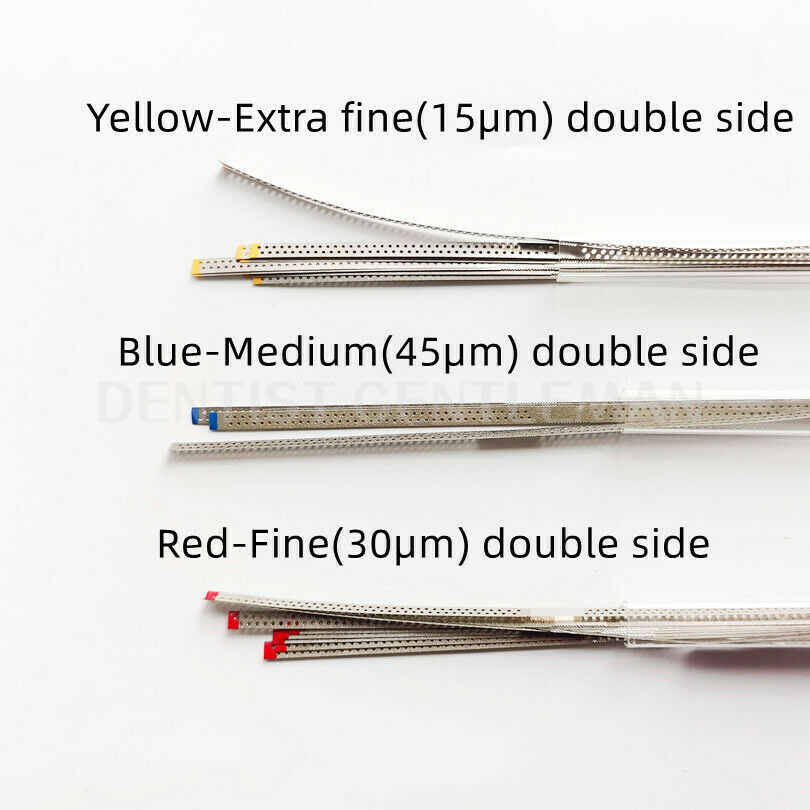 Mix Colors Dental Stainless Steel Polishing Finishing Strips Diamond Side Sands