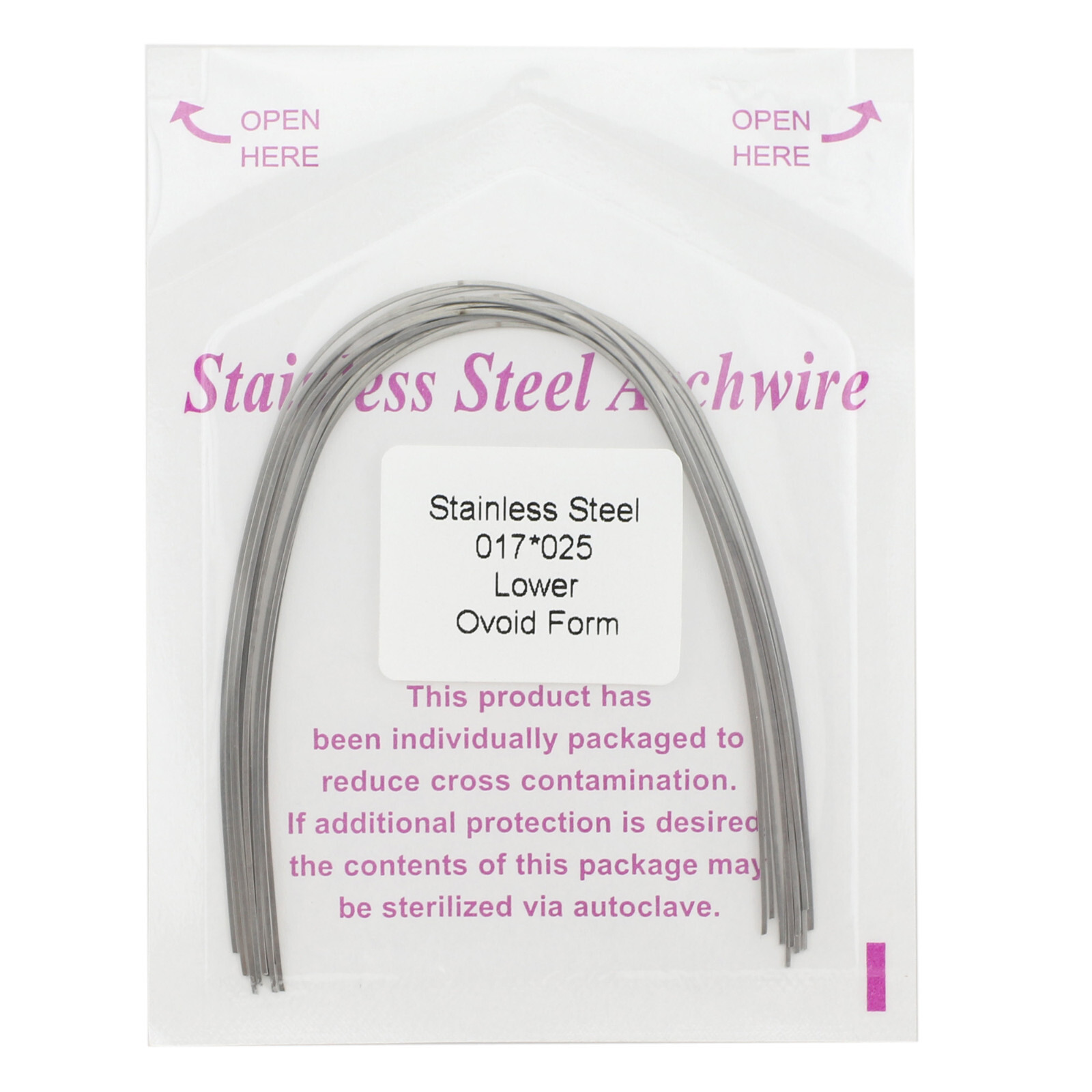 100pcs Dental Ortho Arch Wire Natural Niti Stainless S Round Rectangular Ovoid