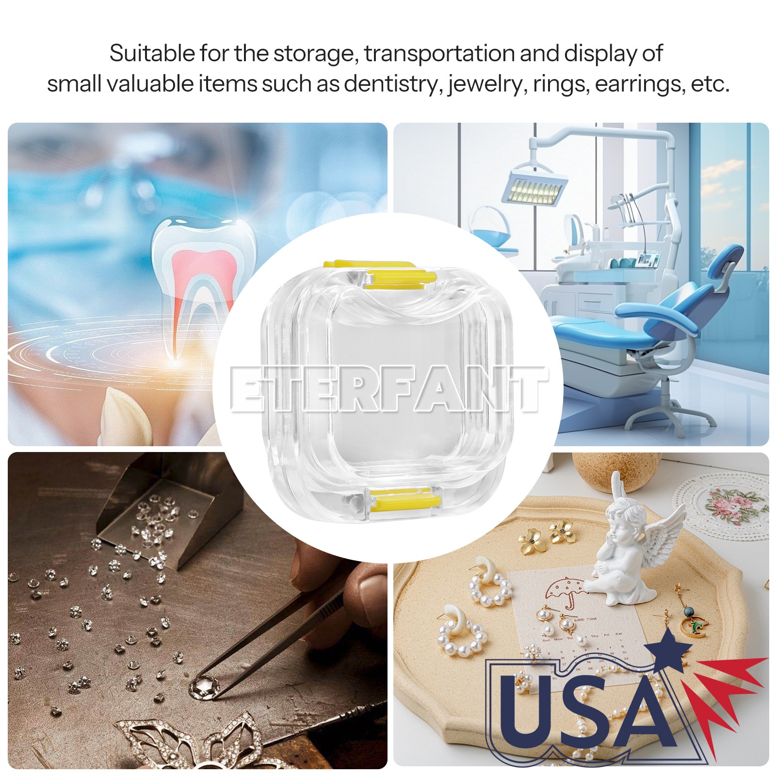 Dental Lab Crown/Bridge Boxes Storage Display Box with Membrane/Sponge Fillers
