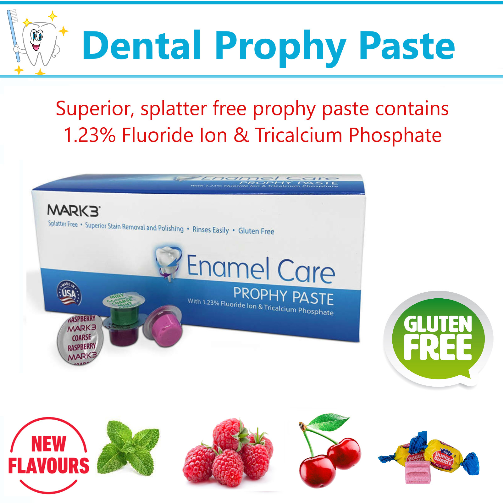 Prophy Paste Dental Prophylaxis Coarse Medium Fine Extra X-Coars up to 400 cup