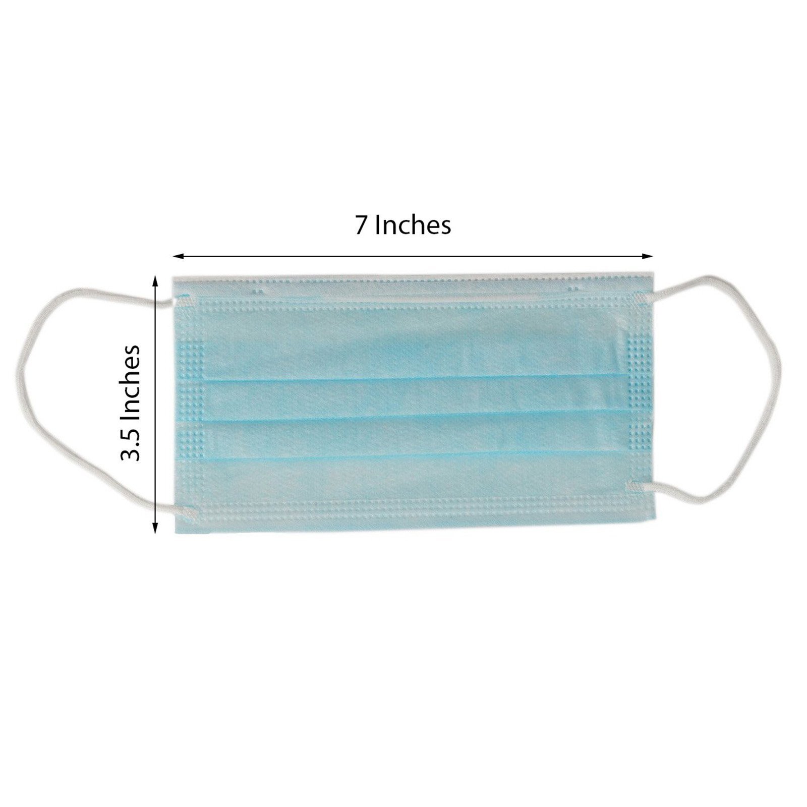 50 Blue Disposable 3-Layer FACE MASKS Protective Covers Germs PPE Protection