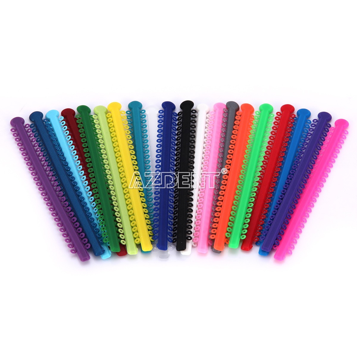 1000pcs Long Colored Dental Ligature Rubber Ties Bands Brace Orthodontic Elastic