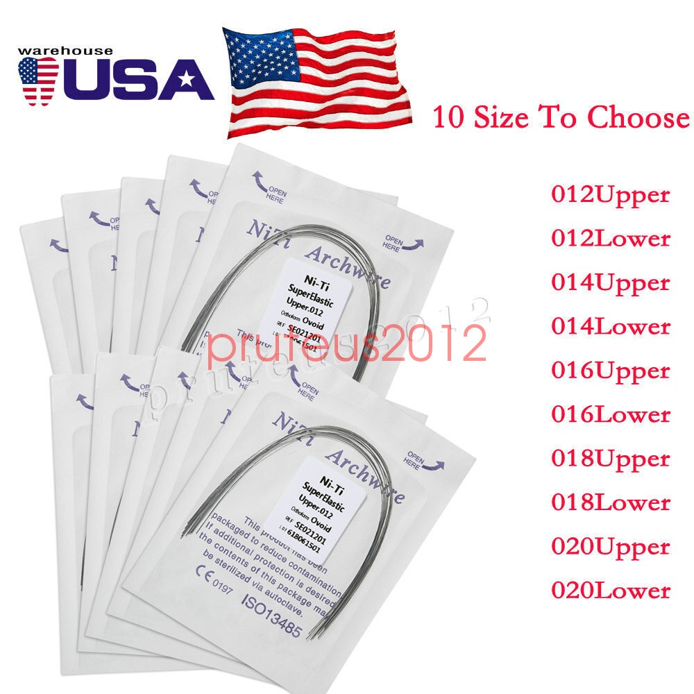 Dental Ortho Supper Elastic Niti Round Arch Wire 0.12/0.14/0.16/ 0.18/0.20