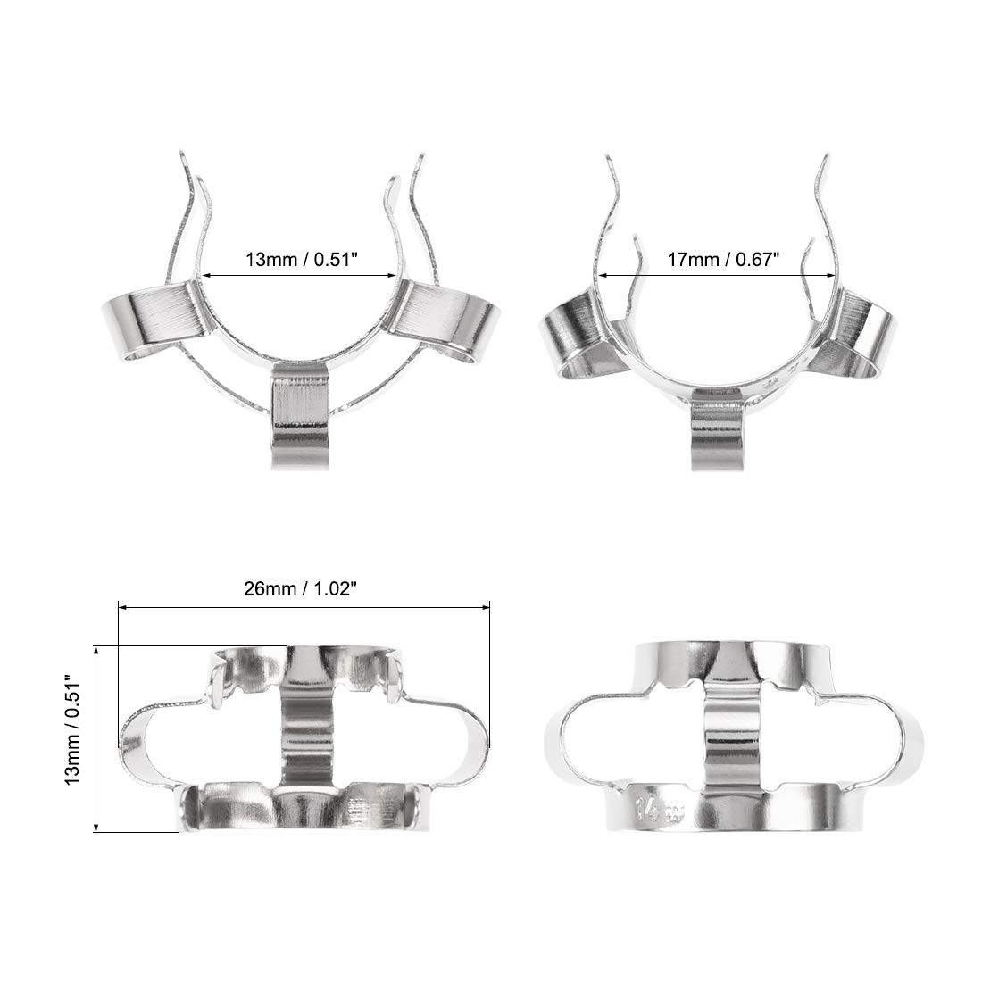 uxcell Joint Clip Lab Clamp Mounting Clips for 14/20mm 14/23mm Glass Taper Jo…