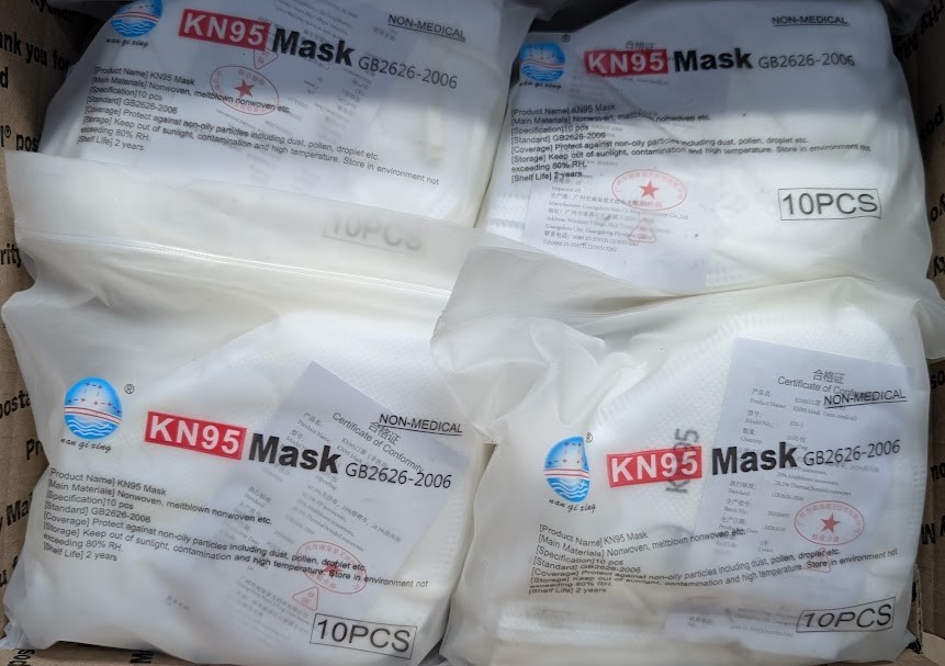 Box of 14 (10 Pack) KN95 Face Mask White GB2626-2006 5-Layer Filtration Mask